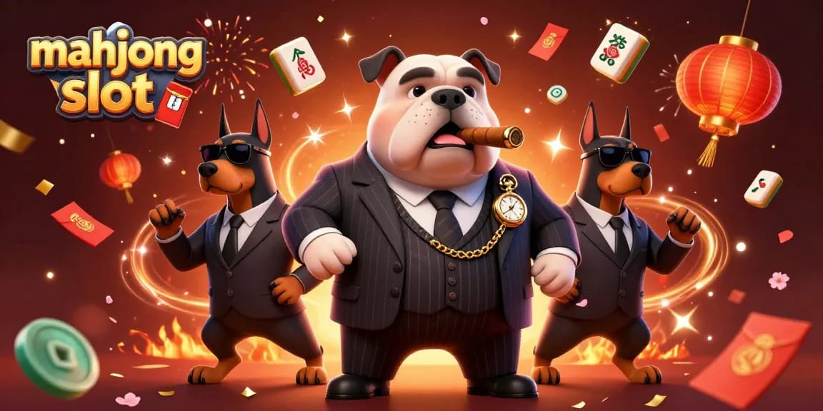 Experience the excitement of mahjong slot with whimsical characters and dynamic elements in a vibrant casino scene.