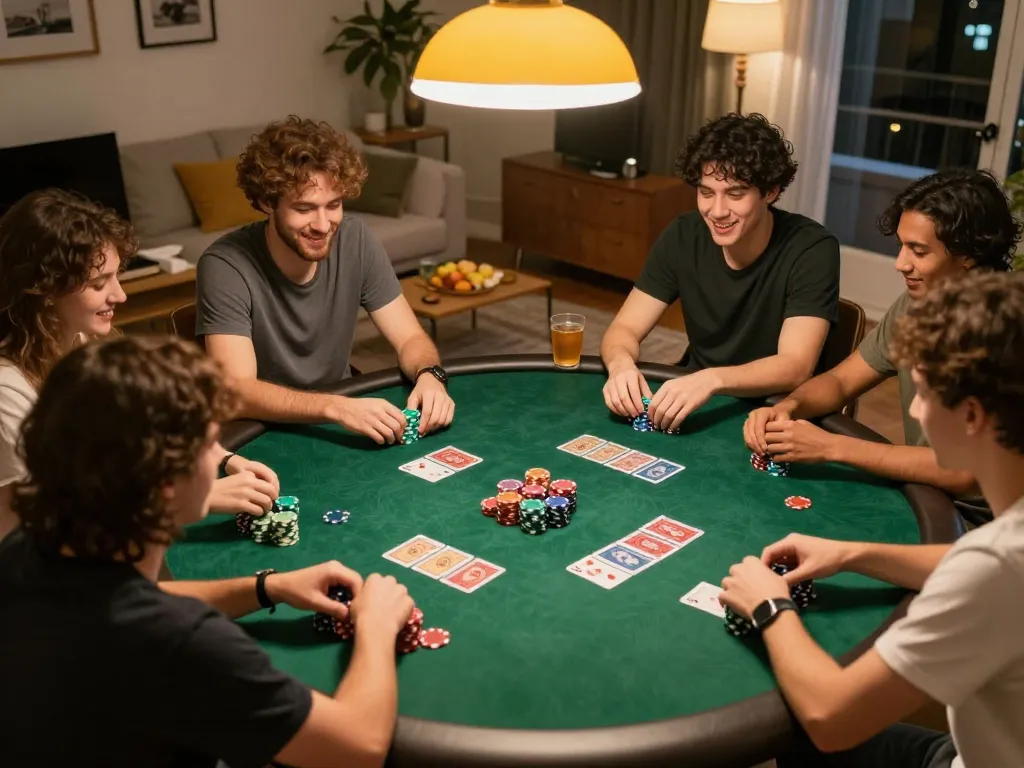 Engaged players enjoying a friendly poker game showcasing the hidden wiki website's resources