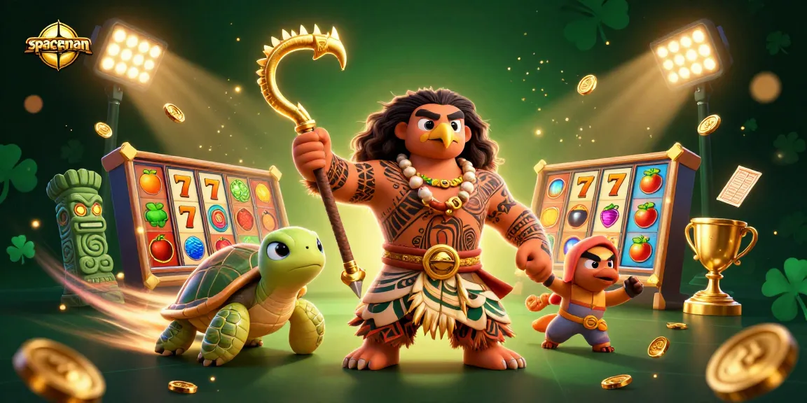 Engage in slots with spaceman characters celebrating wins, filled with dynamic game elements and golden coins.