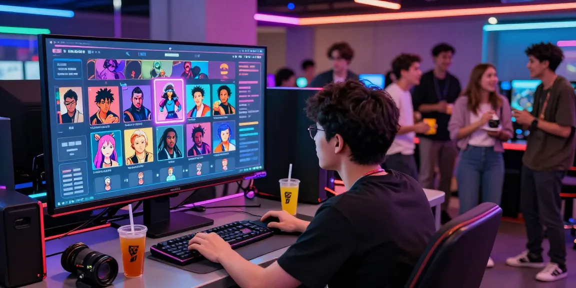 Players engaging in the status game while interacting with virtual characters from popular fandoms.