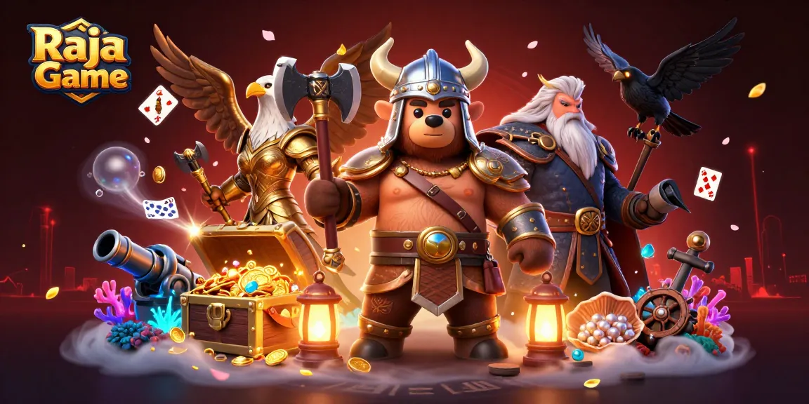 Experience thrilling gameplay with Raja Game featuring vibrant casino elements and dynamic characters.