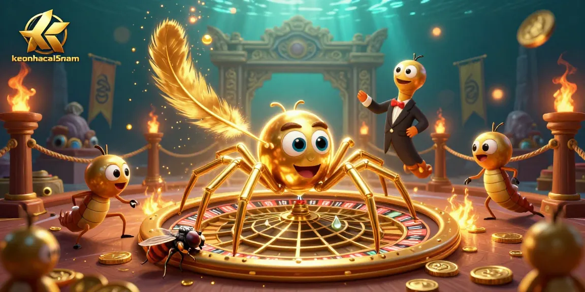 Engage in thrilling bets on keonhacai5nam with a dynamic illustration of casino elements.