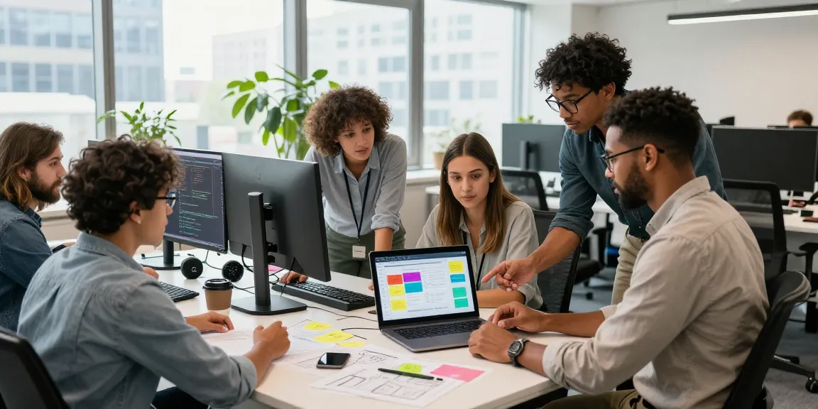 Engaging team collaboration on telegram中文版下载 project in a modern office.