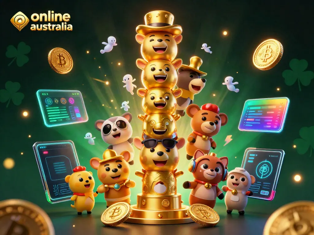 Experience the excitement of online casino Australia with vibrant characters and dynamic gaming elements.