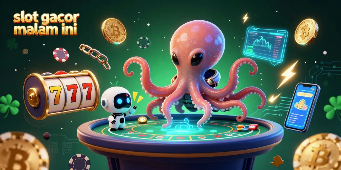 Slot gacor malam ini menang besar dengan alien dan robot di meja poker holografik.