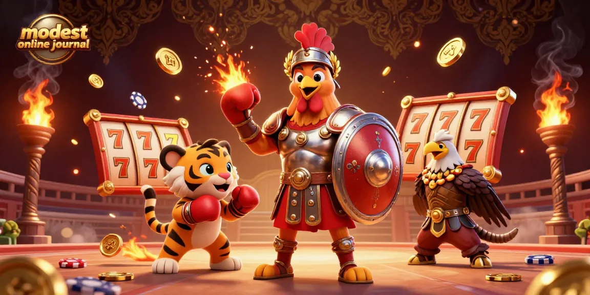 Engage with the thrilling world of gambling at the modest online journal, featuring vibrant casino characters and themes.