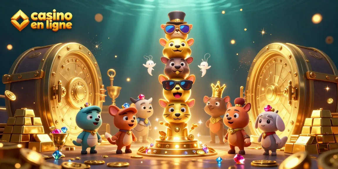 Illustrez votre expérience de casino en ligne avec cette fantastique scène animée.