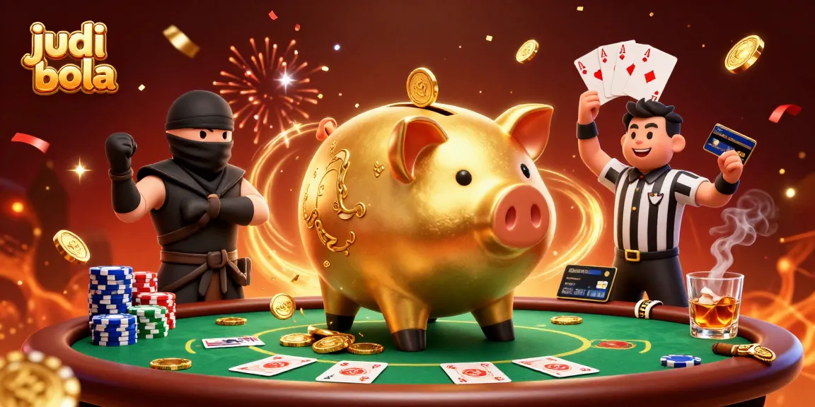 Experience exciting judi bola with our dynamic gaming scene featuring vibrant characters and a rich setup.
