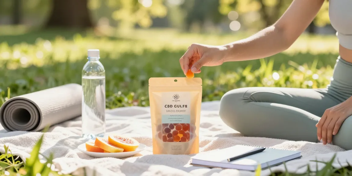 Experience weed gummies in a serene outdoor park, promoting natural wellness and holistic health.