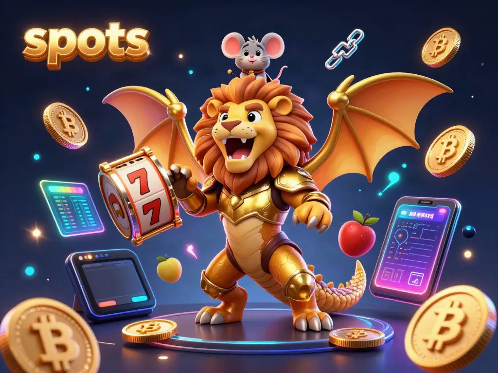 Engage with thrilling slots gameplay in this vibrant 3D casino illustration.