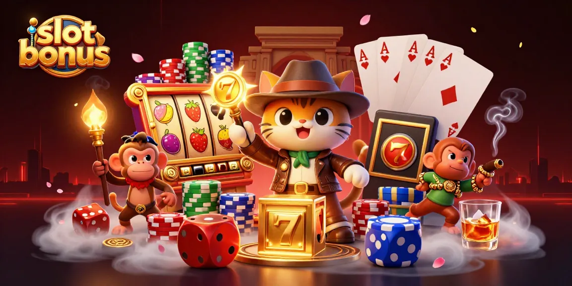 Experience the slot bonus excitement in a vibrant casino adventure illustration.